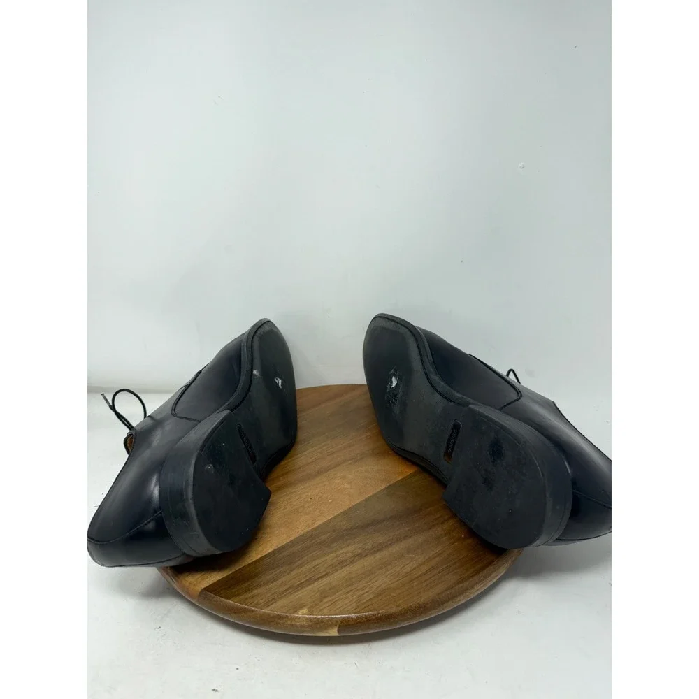 Magnanni Mens Black Romelo Leather Apron Toe Derby Dress Shoes 13652 Size 12 D